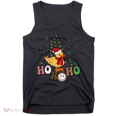 Ho Ho Ho Duck Funny Christmas Lights Gift Tank Top