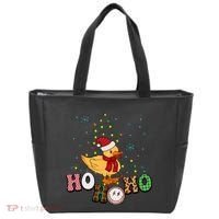 Ho Ho Ho Duck Funny Christmas Lights Gift Tote Bag thumb 0