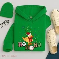 Ho Ho Ho Duck Funny Christmas Lights Gift Hoodie thumb 4