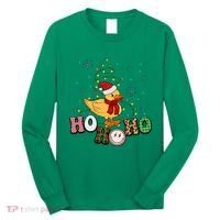 Ho Ho Ho Duck Funny Christmas Lights Gift Long Sleeve Shirt thumb 0