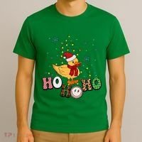 Ho Ho Ho Duck Funny Christmas Lights Gift T-Shirt thumb 3
