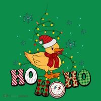 Ho Ho Ho Duck Funny Christmas Lights Gift T-Shirt thumb 7