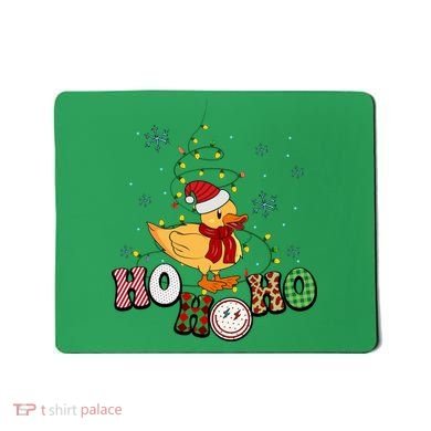 Ho Ho Ho Duck Funny Christmas Lights Gift Mousepad