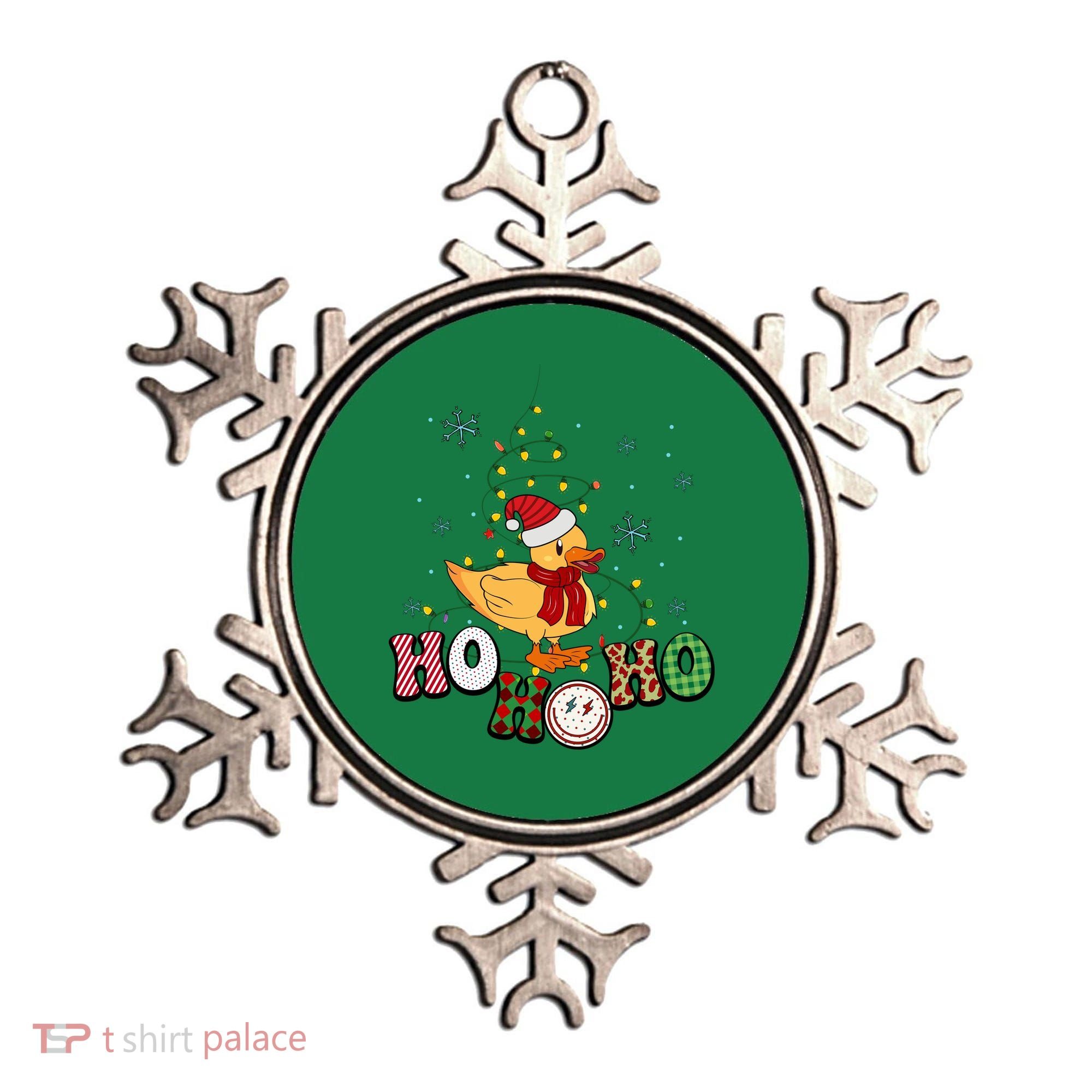 Ho Ho Ho Duck Funny Christmas Lights Gift Ornament