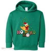 Ho Ho Ho Duck Funny Christmas Lights Gift Toddler Hoodie thumb 0