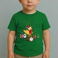Ho Ho Ho Duck Funny Christmas Lights Gift Toddler T-Shirt thumb 2