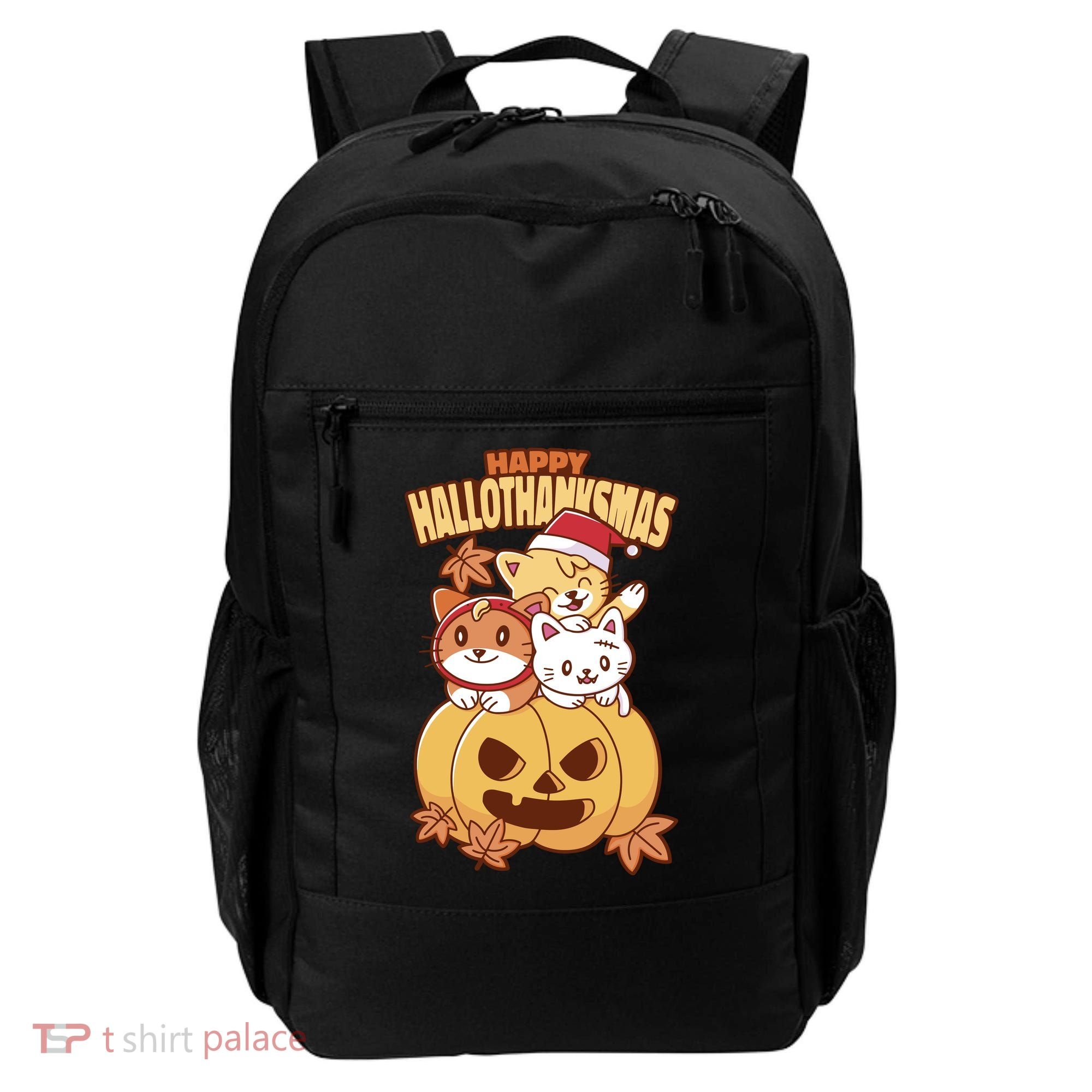 Happy Hallothanksmas Holiday Cats Backpack