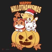 Happy Hallothanksmas Holiday Cats Beanie thumb 2