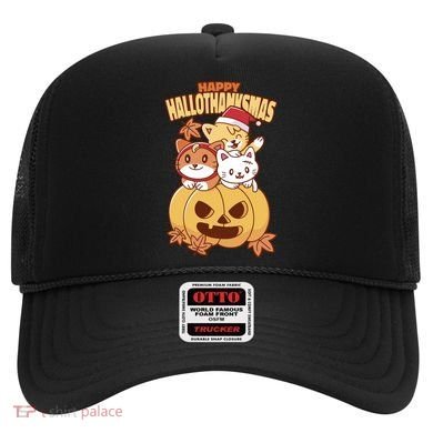 Happy Hallothanksmas Holiday Cats Hat