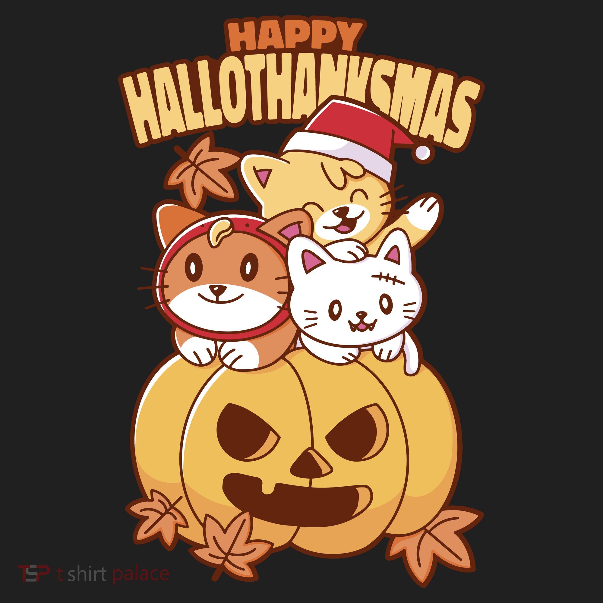 Happy Hallothanksmas Holiday Cats Hat
