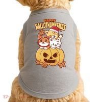 Happy Hallothanksmas Holiday Cats Doggie Tank thumb 0