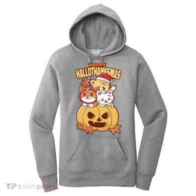 Happy Hallothanksmas Holiday Cats Women's Hoodie