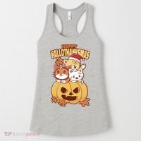 Happy Hallothanksmas Holiday Cats Women's Tank Top thumb 0