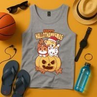 Happy Hallothanksmas Holiday Cats Tank Top thumb 4
