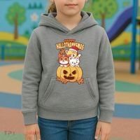 Happy Hallothanksmas Holiday Cats Kids Hoodie thumb 3