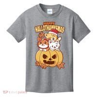 Happy Hallothanksmas Holiday Cats Kids T-Shirt thumb 0