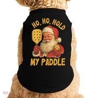 Ho Ho Hold My Paddle Funny Santa  Doggie Tank thumb 0