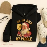 Ho Ho Hold My Paddle Funny Santa  Hoodie thumb 4