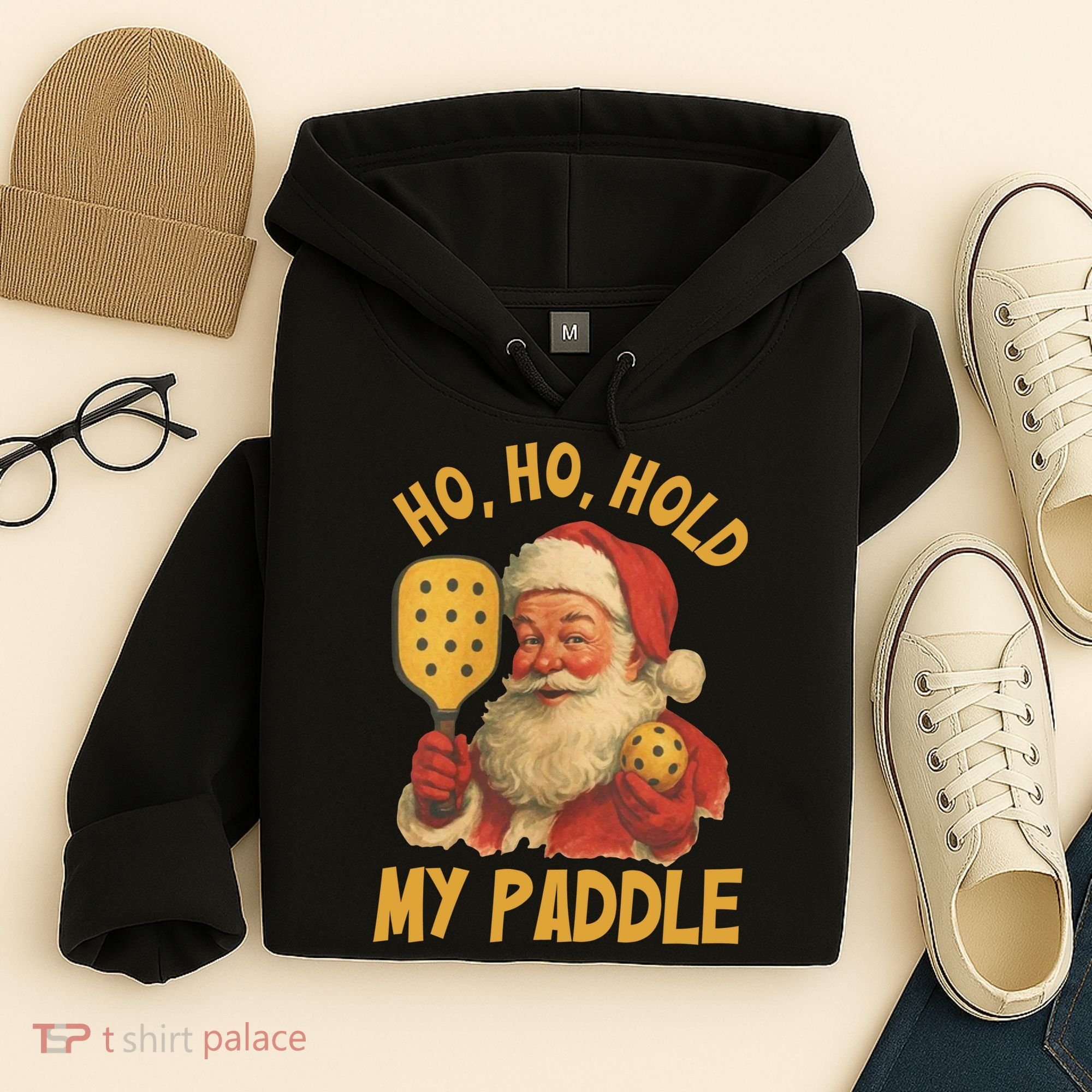 Ho Ho Hold My Paddle Funny Santa  Hoodie