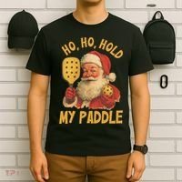 Ho Ho Hold My Paddle Funny Santa  T-Shirt thumb 6