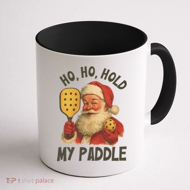 Ho Ho Hold My Paddle Funny Santa  Coffee Mug back