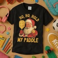 Ho Ho Hold My Paddle Funny Santa  Kids T-Shirt thumb 3