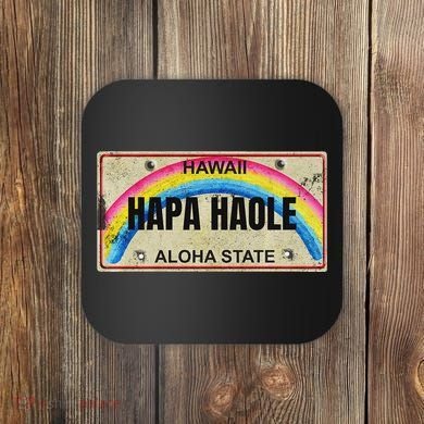 Hapa Haole Hawaiian License Plate Coaster