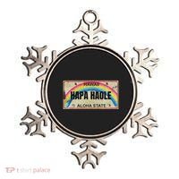 Hapa Haole Hawaiian License Plate Ornament thumb 0