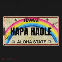 Hapa Haole Hawaiian License Plate Ornament thumb 1