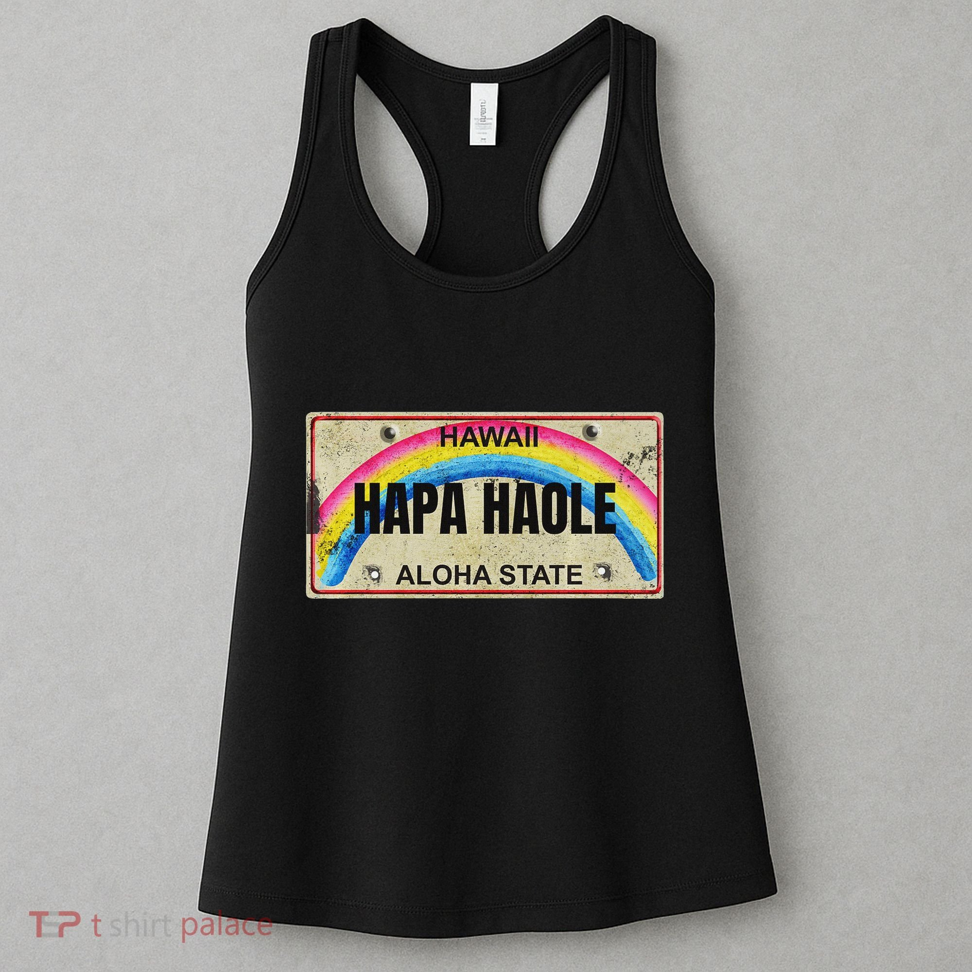 Hapa Haole Hawaiian License Plate Women's Tank Top