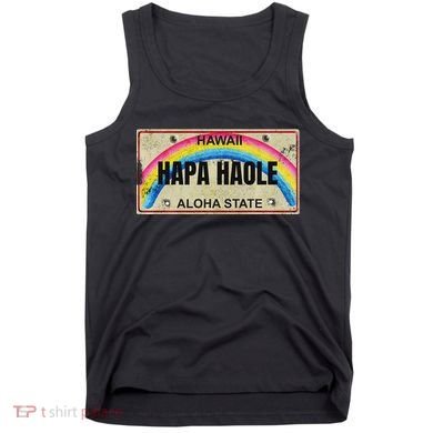 Hapa Haole Hawaiian License Plate Tank Top