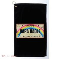 Hapa Haole Hawaiian License Plate Golf Towel thumb 0