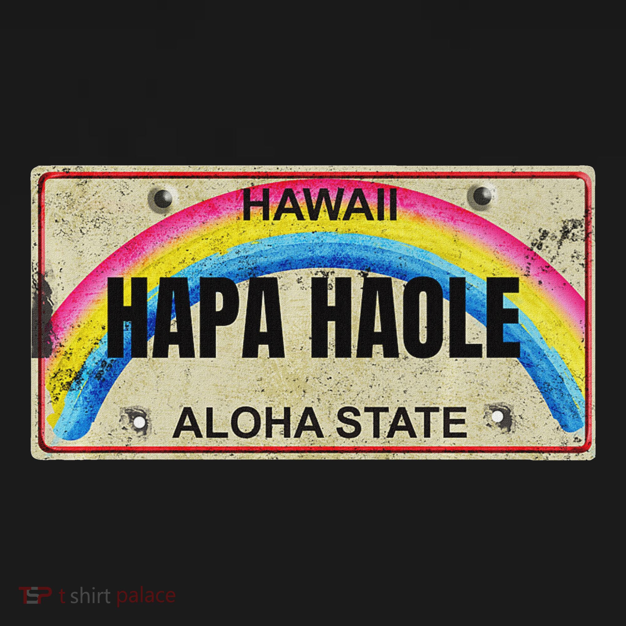 Hapa Haole Hawaiian License Plate Visor
