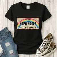 Hapa Haole Hawaiian License Plate Women's T-Shirt thumb 3