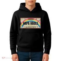 Hapa Haole Hawaiian License Plate Kids Hoodie thumb 4