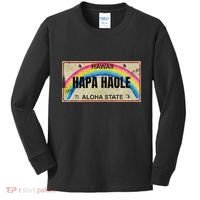Hapa Haole Hawaiian License Plate Kids Long Sleeve Shirt thumb 0