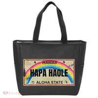 Hapa Haole Hawaiian License Plate Tote Bag thumb 0