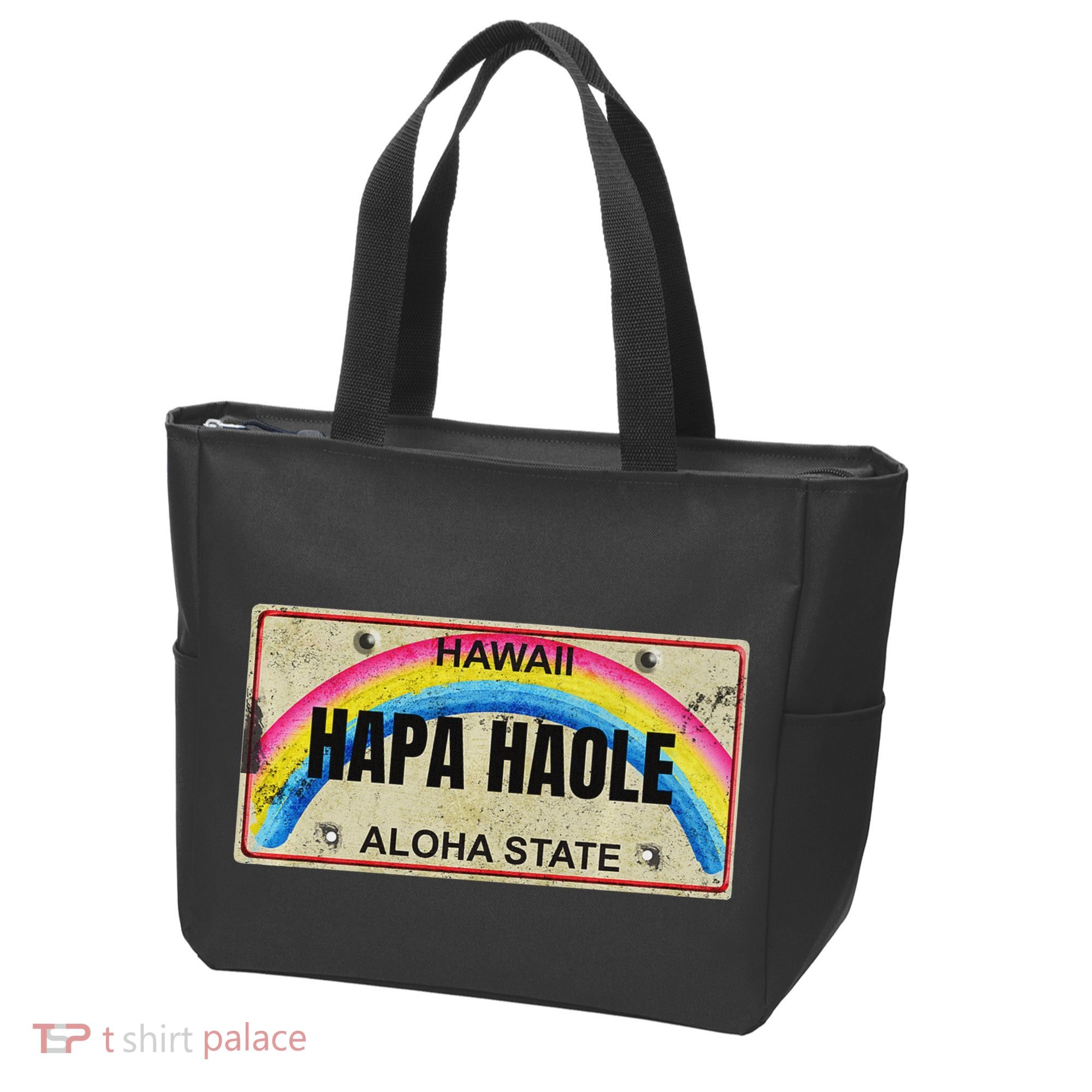 Hapa Haole Hawaiian License Plate Tote Bag