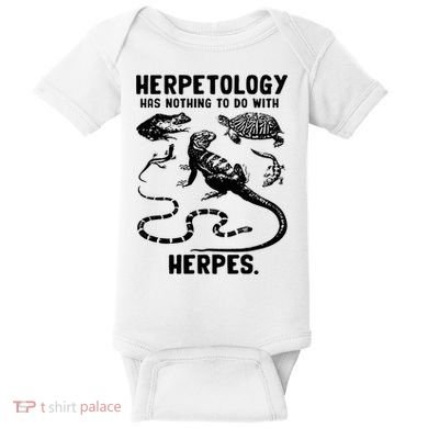 Herpetology Herpes Baby Bodysuit