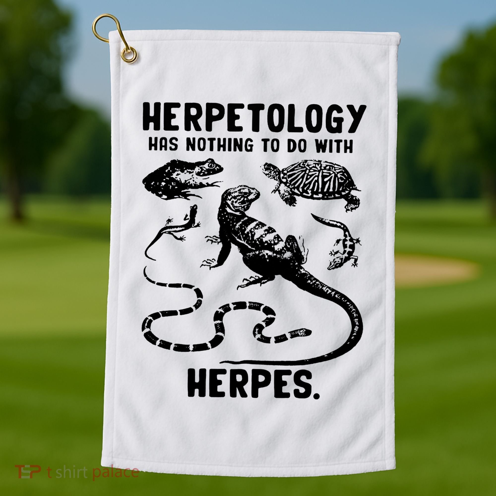 Herpetology Herpes Golf Towel