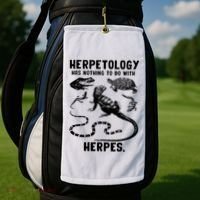 Herpetology Herpes Golf Towel thumb 2