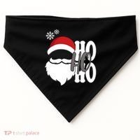Ho Ho Ho Santa Claus Cozy Christmas USA-Made Doggie Bandana thumb 0