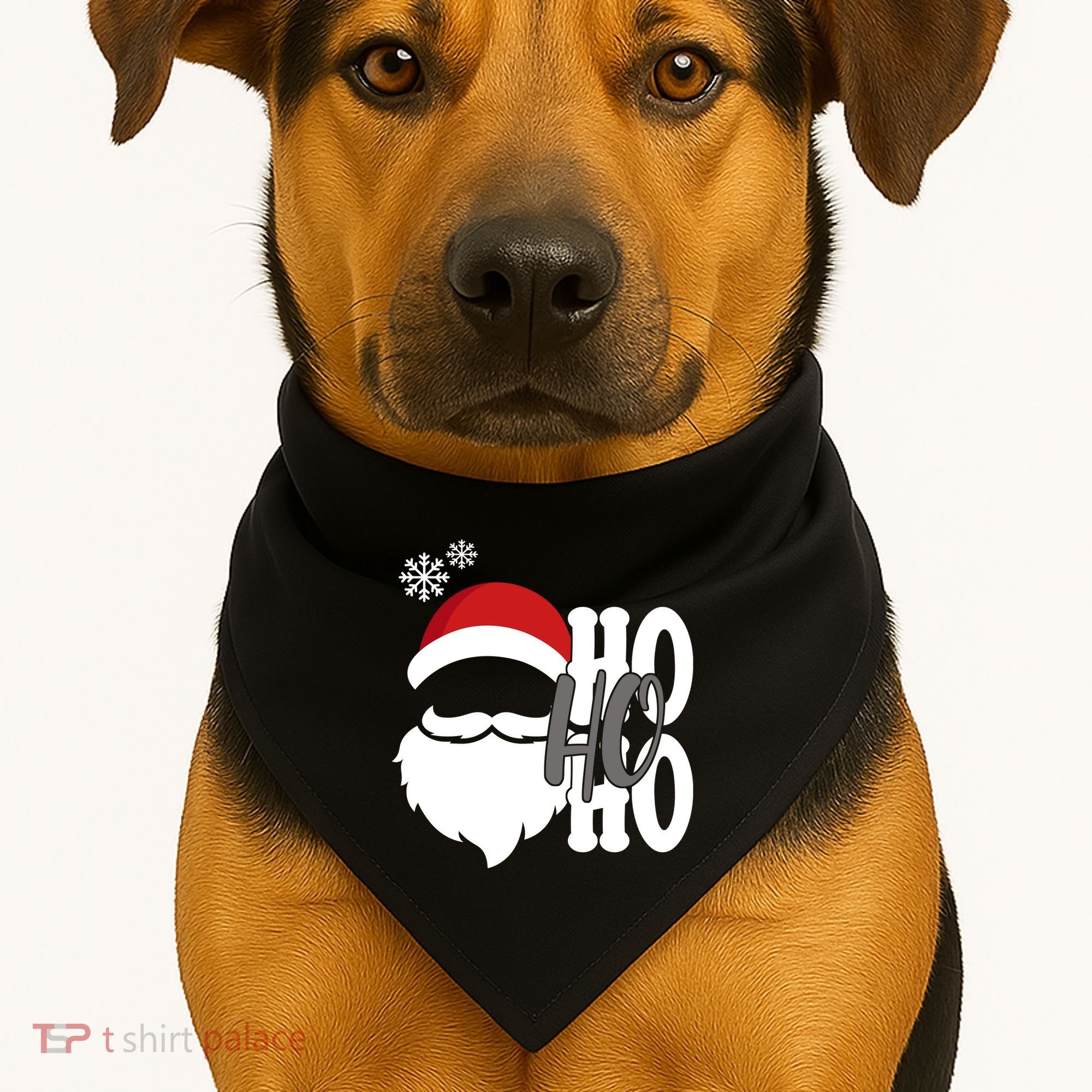 Ho Ho Ho Santa Claus Cozy Christmas USA-Made Doggie Bandana