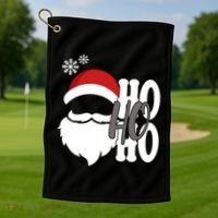 Ho Ho Ho Santa Claus Cozy Christmas Golf Towel thumb 1