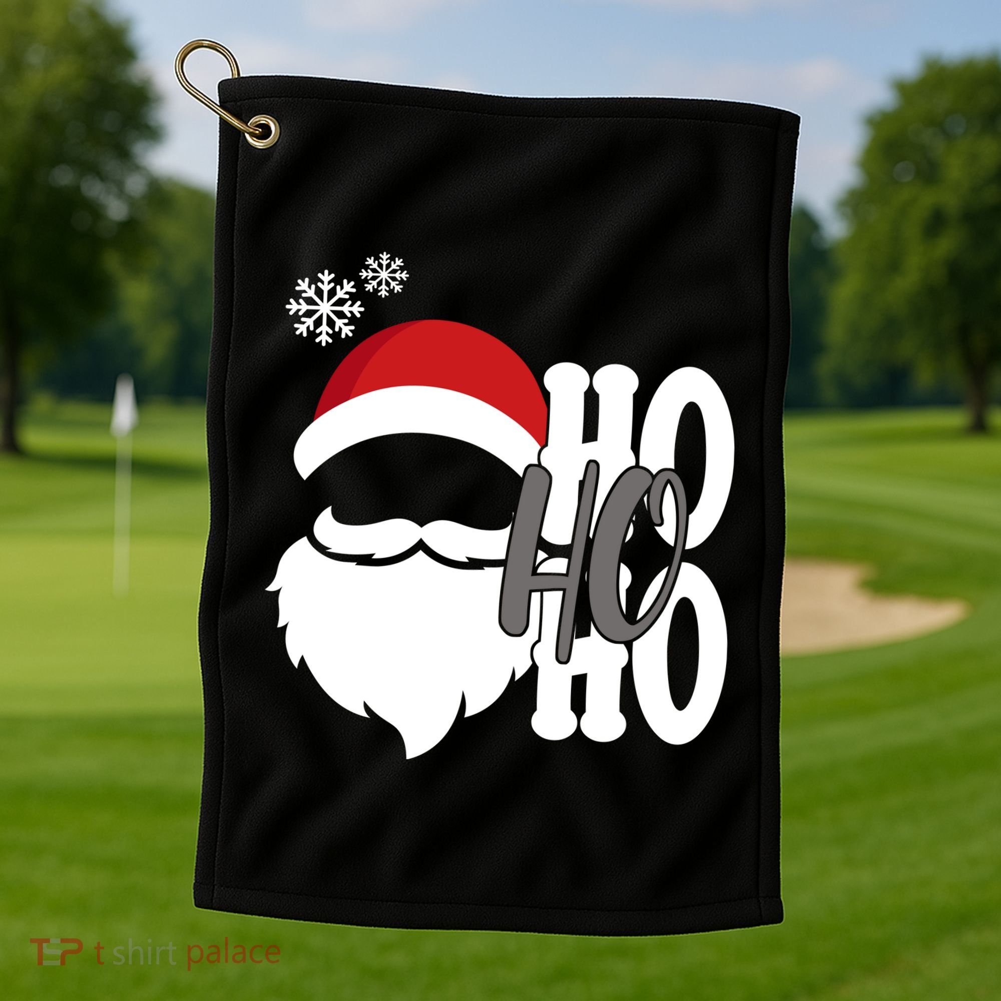 Ho Ho Ho Santa Claus Cozy Christmas Golf Towel