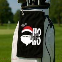 Ho Ho Ho Santa Claus Cozy Christmas Golf Towel thumb 2