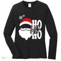 Ho Ho Ho Santa Claus Cozy Christmas Women's Long Sleeve Shirt thumb 0