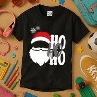 Ho Ho Ho Santa Claus Cozy Christmas Kids T-Shirt thumb 3