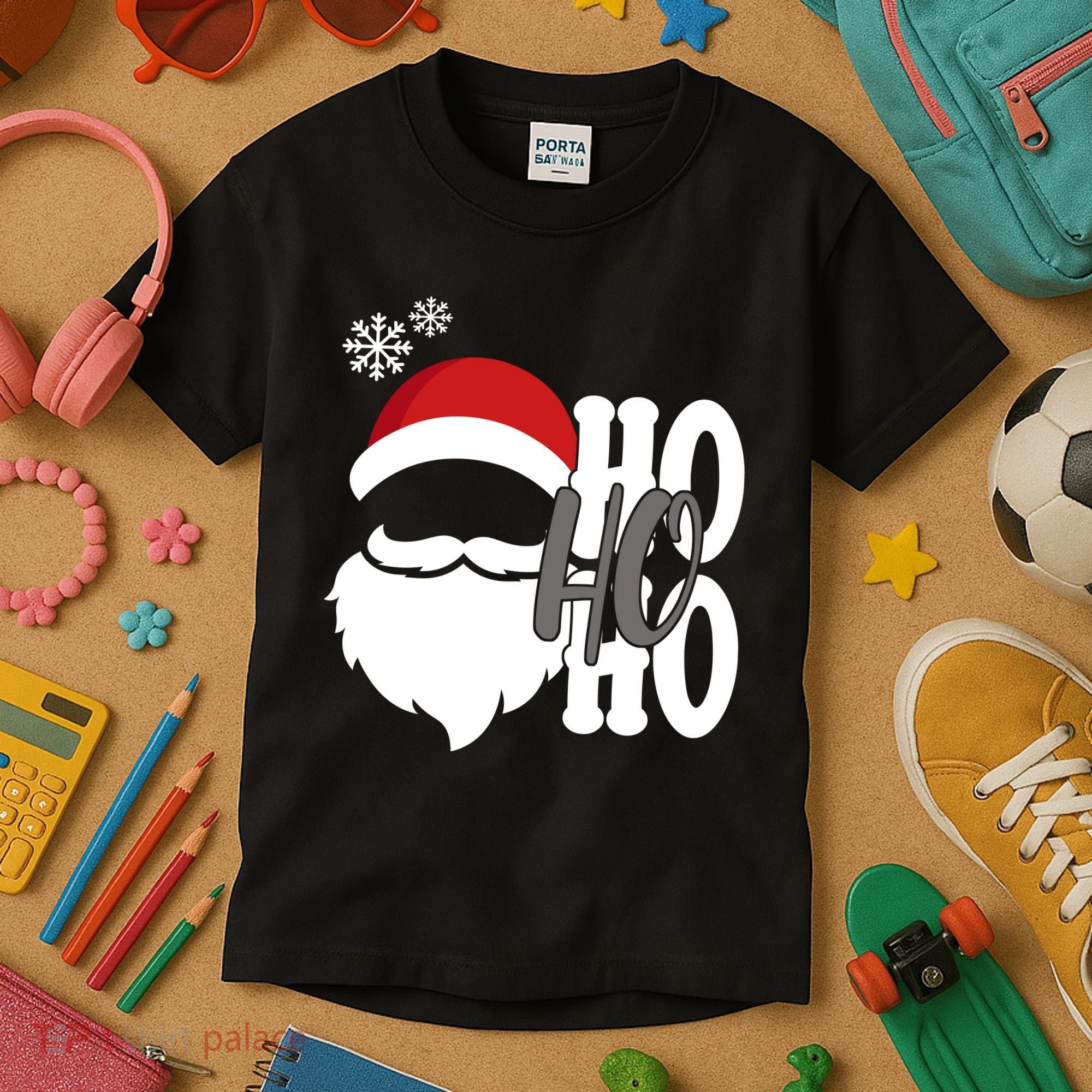 Ho Ho Ho Santa Claus Cozy Christmas Kids T-Shirt