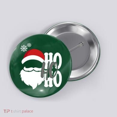 Ho Ho Ho Santa Claus Cozy Christmas Button